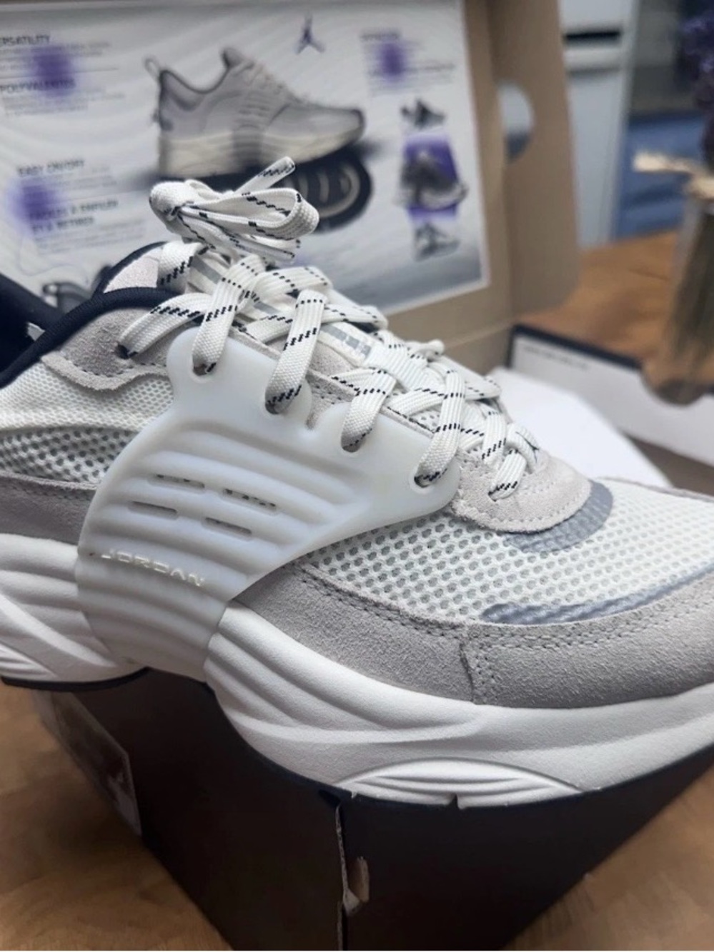 Nike Jordan Trunner Kids White and Gray Trainer Sneakers new!